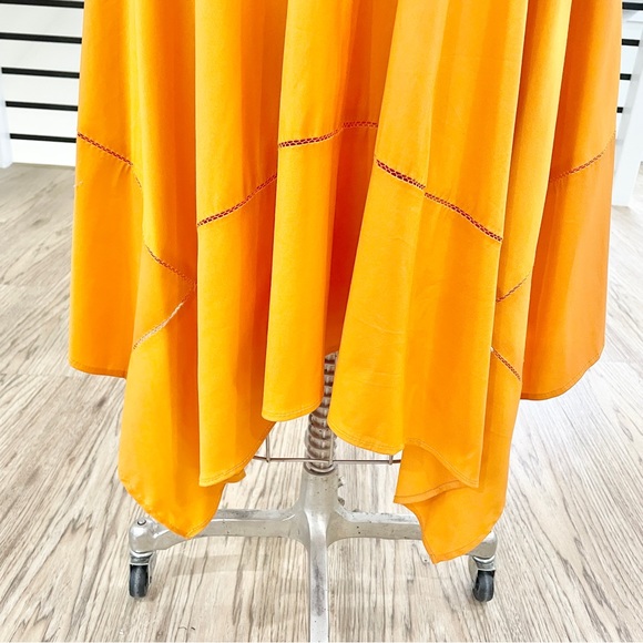 NWT 10 Donna Karan, New York, orange sleeveless, bohemian dress - Picture 5 of 10